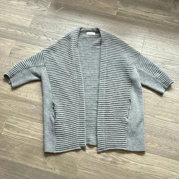 🔥Kontatto🔥 | Grey  chunky knit long cardigan sweater with wool and alpaca - Picture 1 of 12